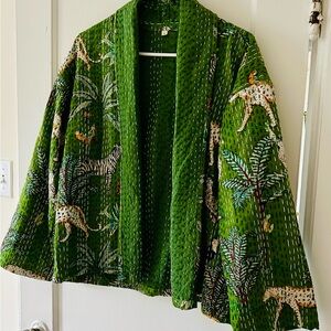 Handmade Patterned Women's Kimono-Style Jacket